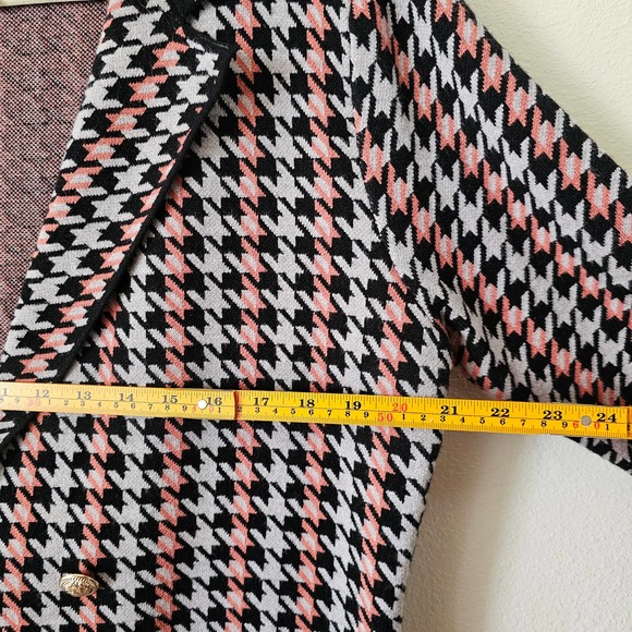 JOIE Women's Double Breasted Houndstooth Multicolored Button Blazer Sz L - Picture 12 of 13